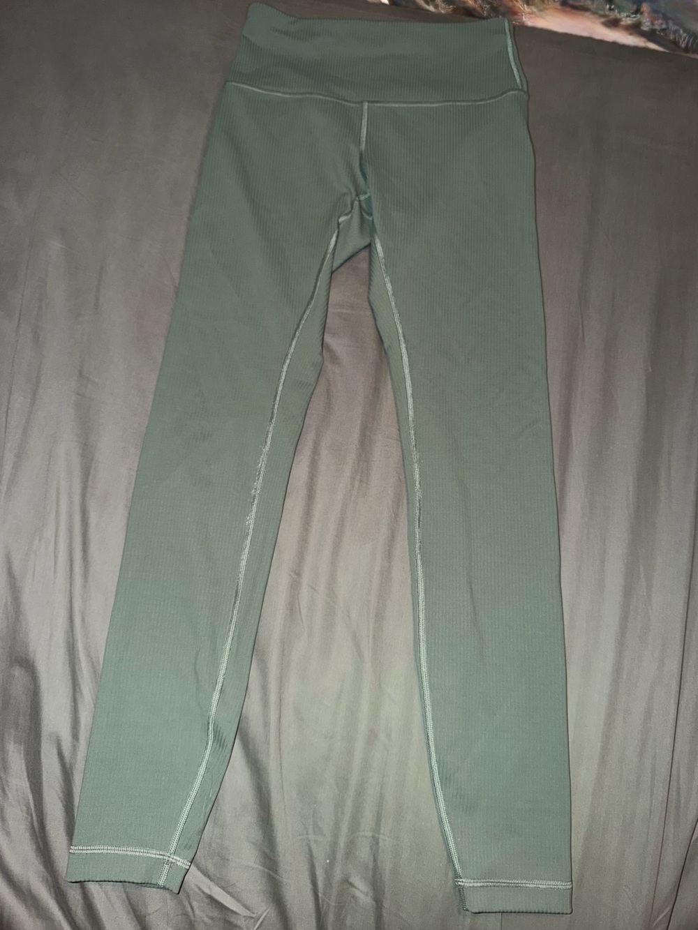 lululemon athletica Sage Green Ribbed Leggings